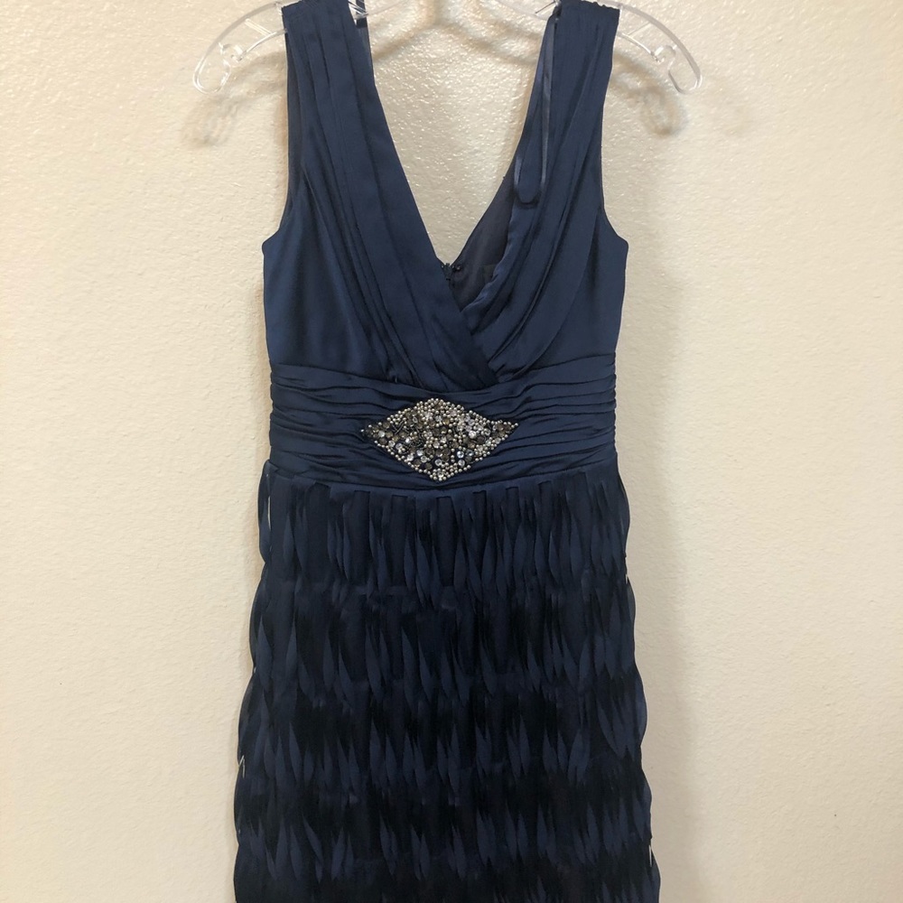 Hailey Adrianna Papell Navy Blue Dress 4
